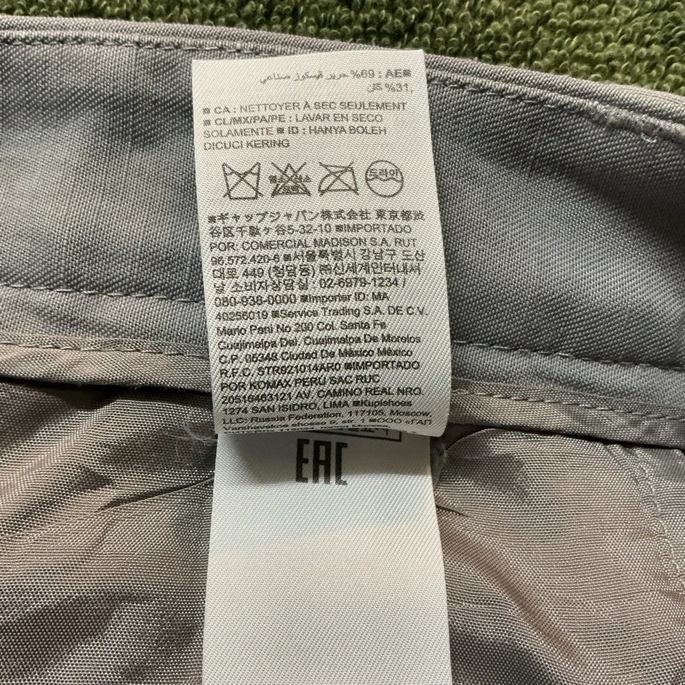Banana Republic Heritage Collection Viscose Linen Wide-Leg Gray Pants Size 6